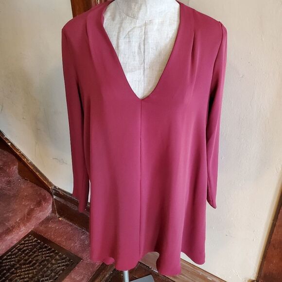 ASTR cranberry swing dress size large - Picture 1 of 4